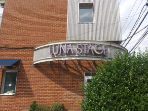 Image of the marque of Luna Stage, West Orange, NJ